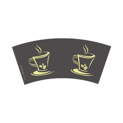 Custom Printed Disposable Coffee  Paper Cup Fan 9oz  Supply In China
