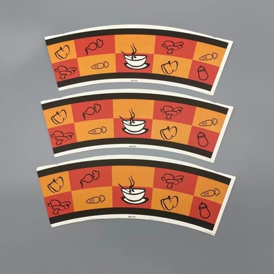 Flexo Printing PE Coated Paper Cup Fan Making Food Grade  Tea Cups 0-6 Colors