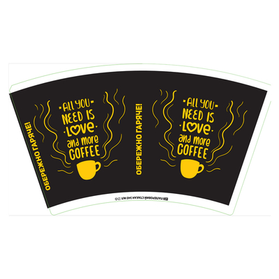 Food Grade Paper Cup Fans PE Coated With Flexo Offset Printing
