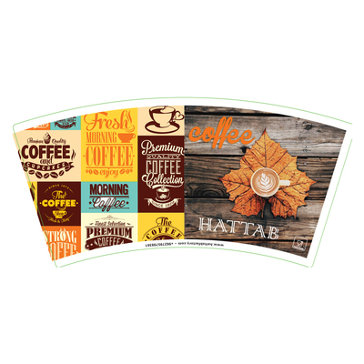 Food Grade Paper Cup Fans PE Coated With Flexo Offset Printing
