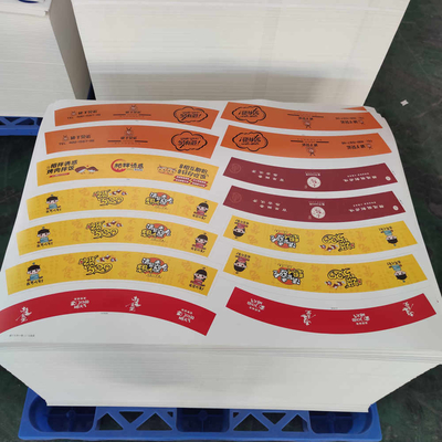 Single PE Coated Paper Cup Fan 340gsm Printed Disposable Recycle