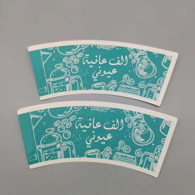Raw Material Paper Cup Fan For Ice Cream Box Flexo Printing Eco-friendly