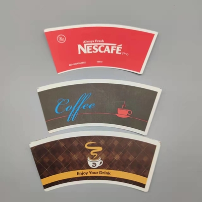 High Tear Paper Cup Fan Disposable Biodegradable Food Grade For Beverage