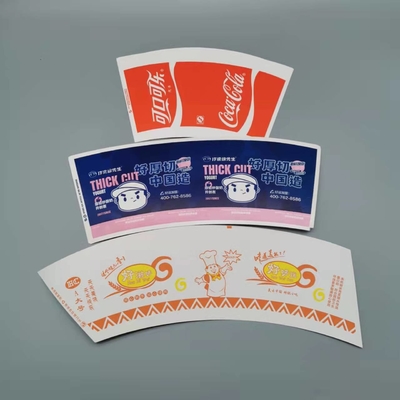 Customized Logo Waterproof  Coated Paper Cup Fan Single Wall PE In Roll