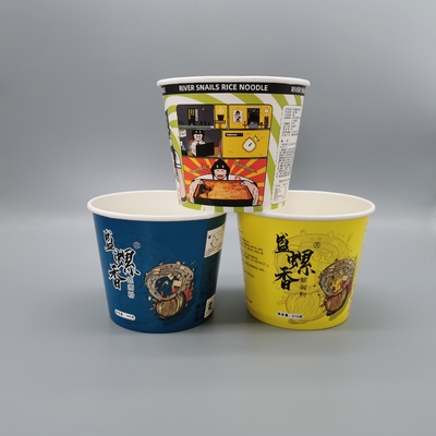 Food Grade Biodegradable Paper Bowls Virgin Wood Pulp Film Lamination