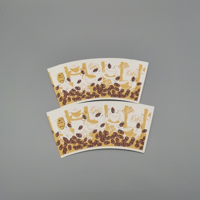Raw Material Paper Cup Fan For Ice Cream Box Flexo Printing Eco-friendly