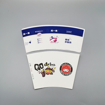 Disposable Wood Pulp Paper Cup Fan 260gsm Food Grade For Cup Making