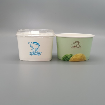 Food Grade Biodegradable Paper Bowls 100% Virgin Wood Pulp PE Coated