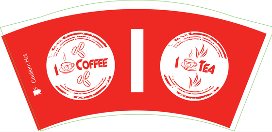 Biogradable Food Container PE Coated Paper Cup Fan With Customized Logo