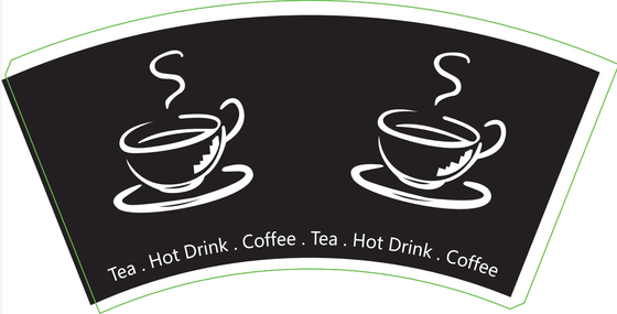 Food Grade Paper Cup Fan Eco Friendly Disposable Biodegradable For Beverage