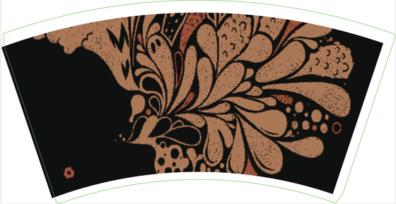 Biodegradable Paper Cup Fan Cuatom Size And Color PE Coated For Coffee Cup