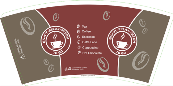 Wholesales Paper Cups Raw Material 150GSM-380GSM Single/Double PE Coated Customized Logo Printing Paper Cup F