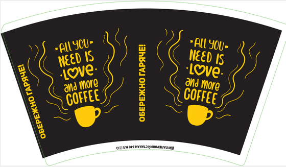 Eco-friendly PE Coated Paper Cup Fan With 6 Colors Flexo Printing