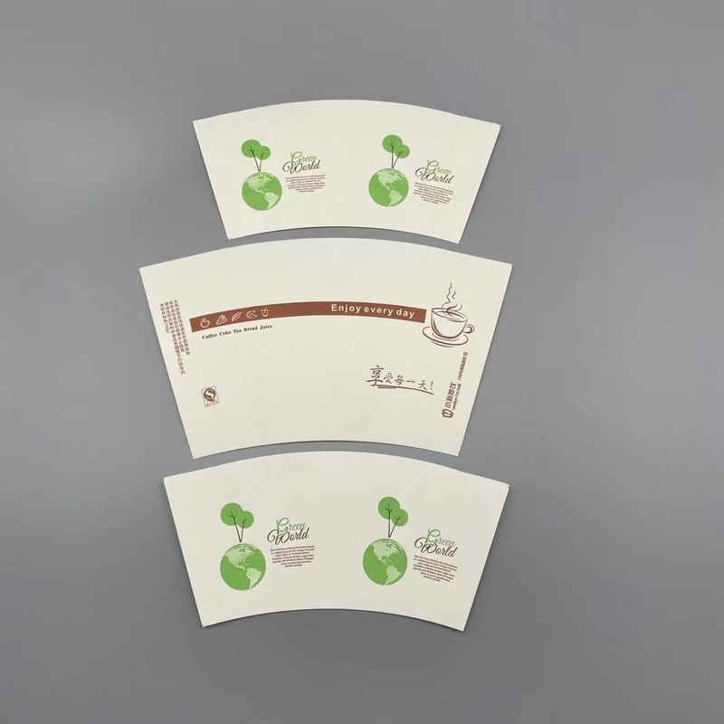 Good Toughness PE Paper Cup Fan Water Take Away Food Boxes Printed