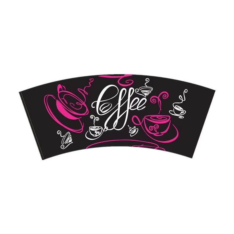 Water Resistant Biodegradable PE Coated Paper Cup Fan For Hot and Cold Drink