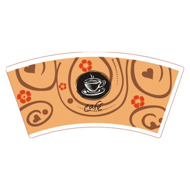 Smooth Surface Paper Cup Fan Five Star High Bulk Customized For Coffee