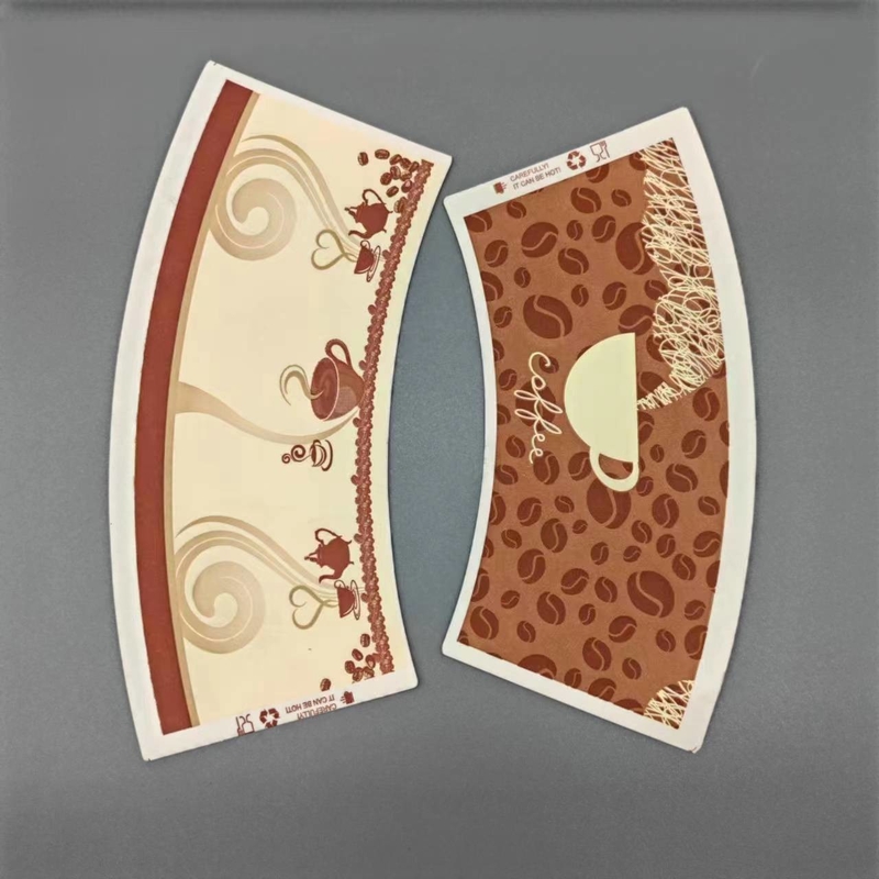 High Stiffness Customized Logo Printing Paper Cup Fan with PE Coated Raw Material