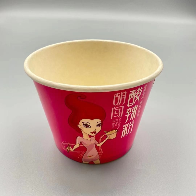 Oil Resistant Paper Large Disposable Bowls For Hot Soup