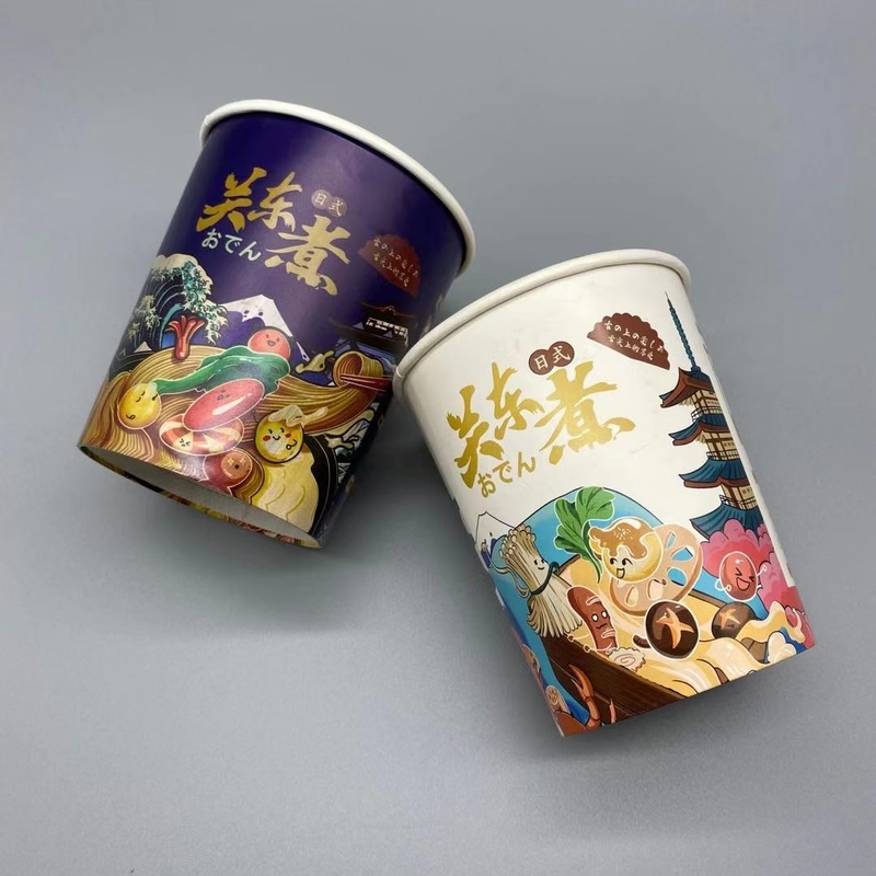 Film Lamination PE 16 Oz Disposable Bowls For Hot Soup Food