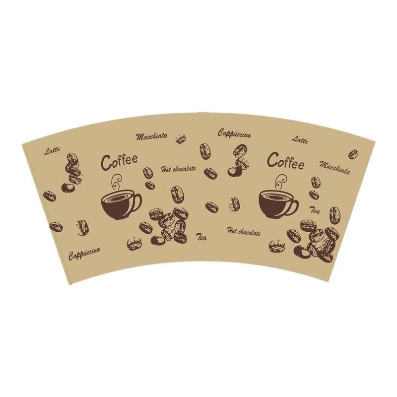 150ML Flexo Printed Paper Cup Fan 100% Degradable Material