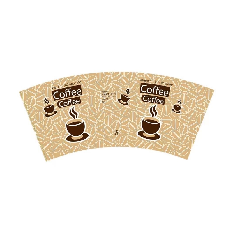 Colorful Printed Die Cut Paper Cup Fan PE Coated Recycled