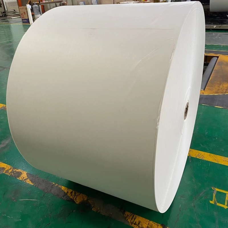 Anti Curl Single Sided Jumbo Paper Roll For Paper Cup Fan