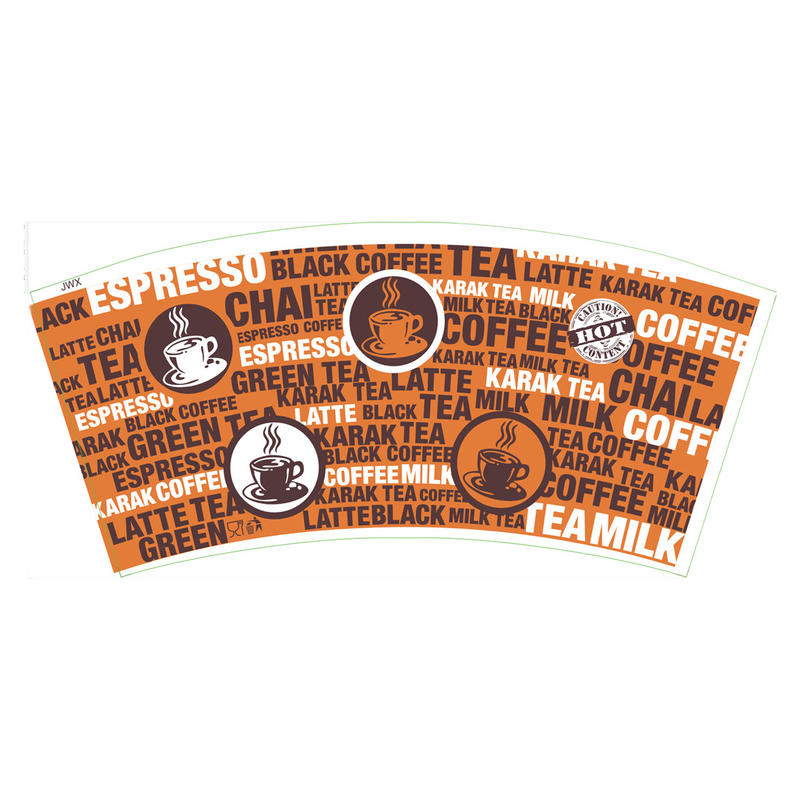 Food Grade Paper Cup Fans PE Coated With Flexo Offset Printing