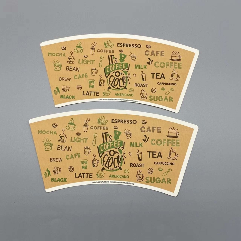Waterproof Coated 167gsm Paper Cup Sleeve Renewable Biodegradable