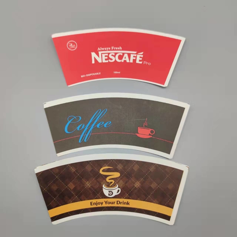 High Tear Paper Cup Fan Disposable Biodegradable Food Grade For Beverage