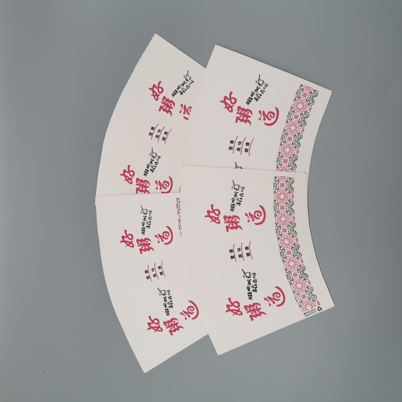 Disposable Wood Pulp Paper Cup Fan 260gsm Food Grade For Cup Making